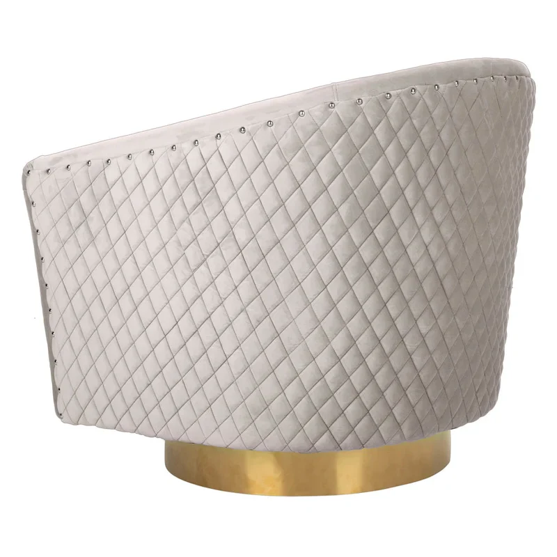Quilted Swivel Tub Chair - 30Wx32Dx30H