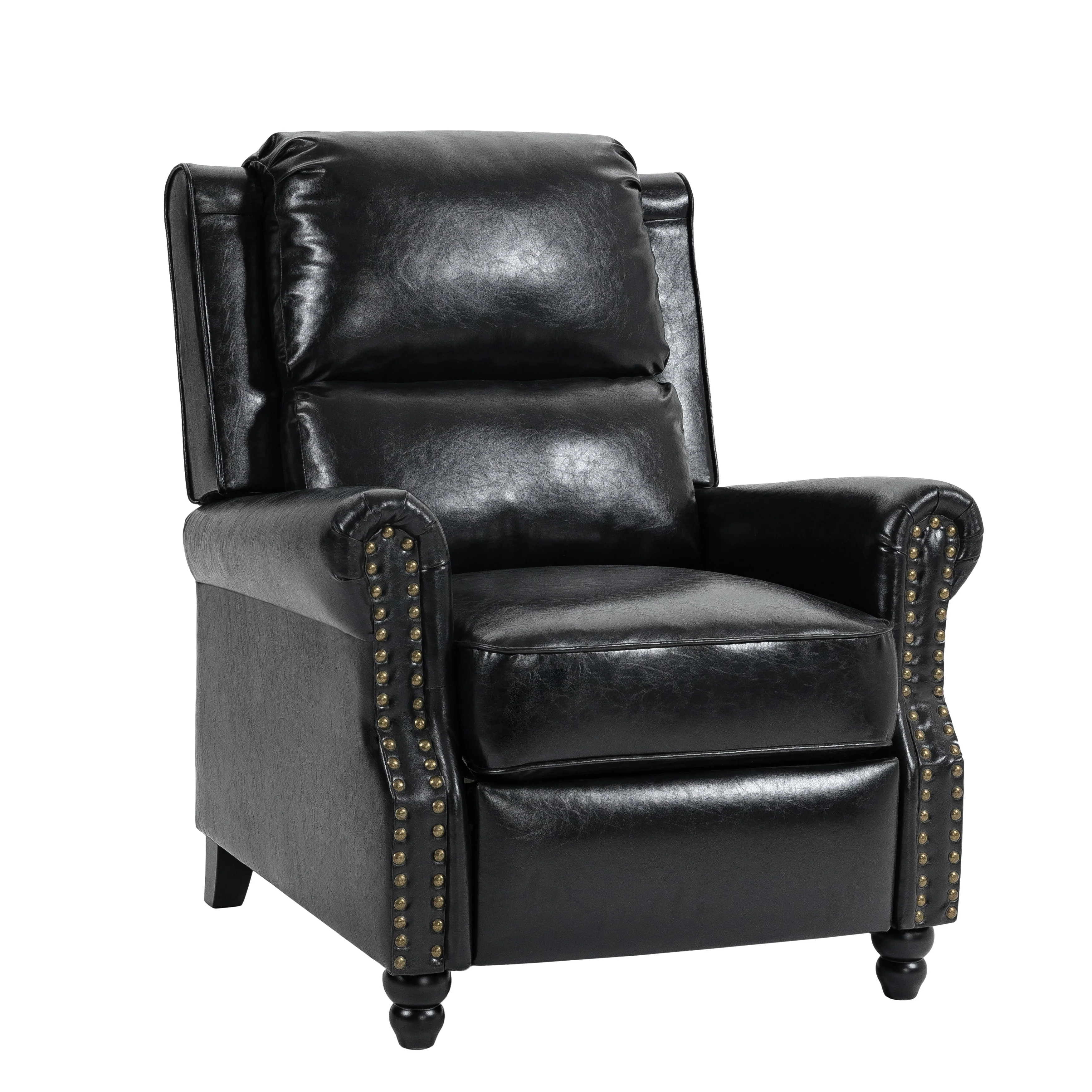 Manual Pushback Recliner Chairs with Nailhead Trim