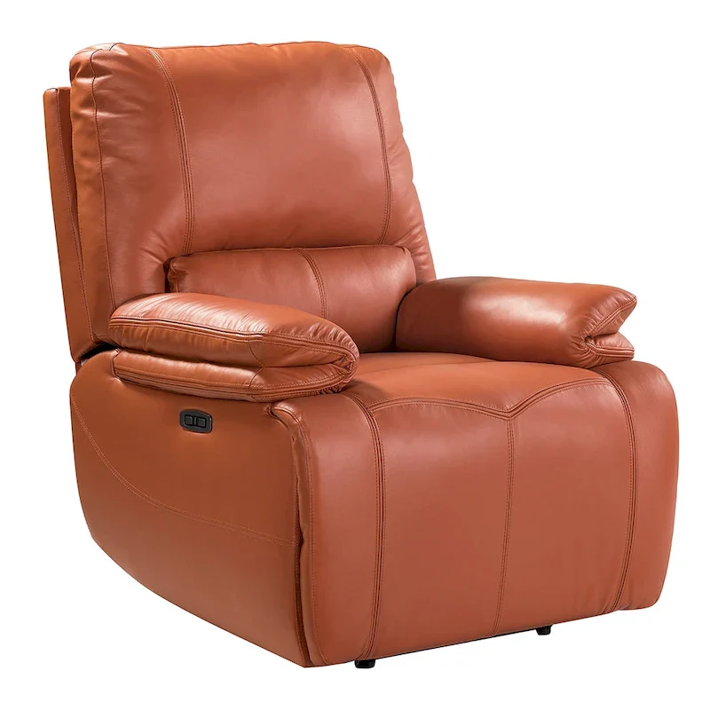 Mercedes Genuine Leather Power Recliner with Cushion Padded