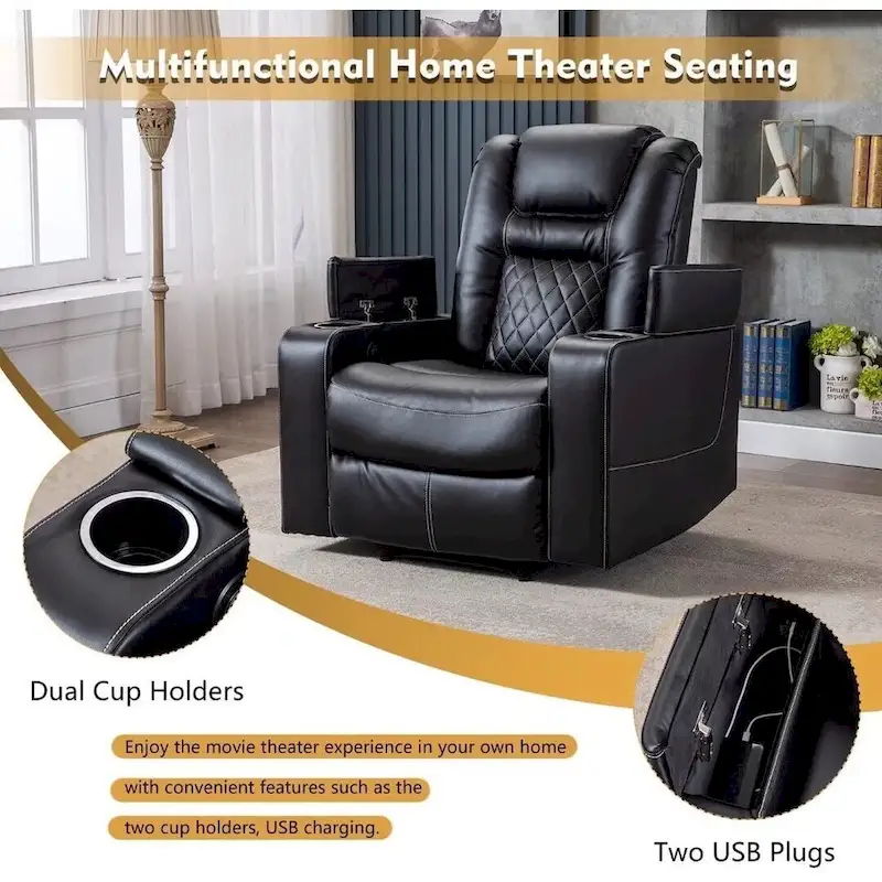 Ebello Multi-Function Power Recliner Home Theater Seating Chair