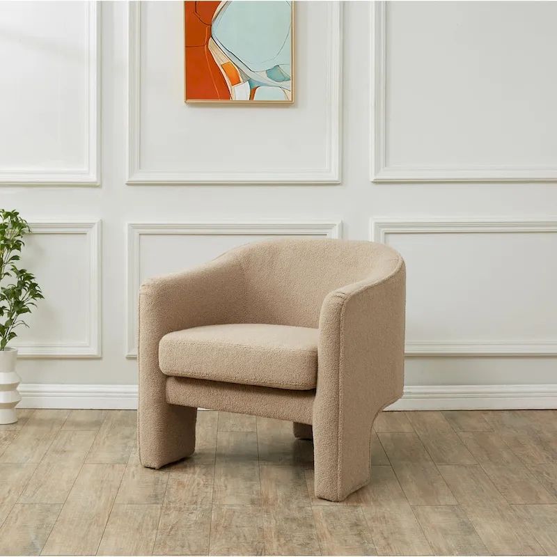 SAFAVIEH Couture Evchen Velvet Accent Chair - 30 W x 28 L x 30 H - 30Wx28Dx30H