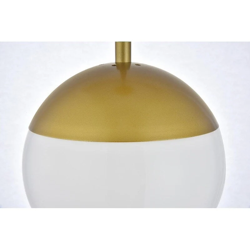 Frosted White Glass 1-Light 8-inch Pendant