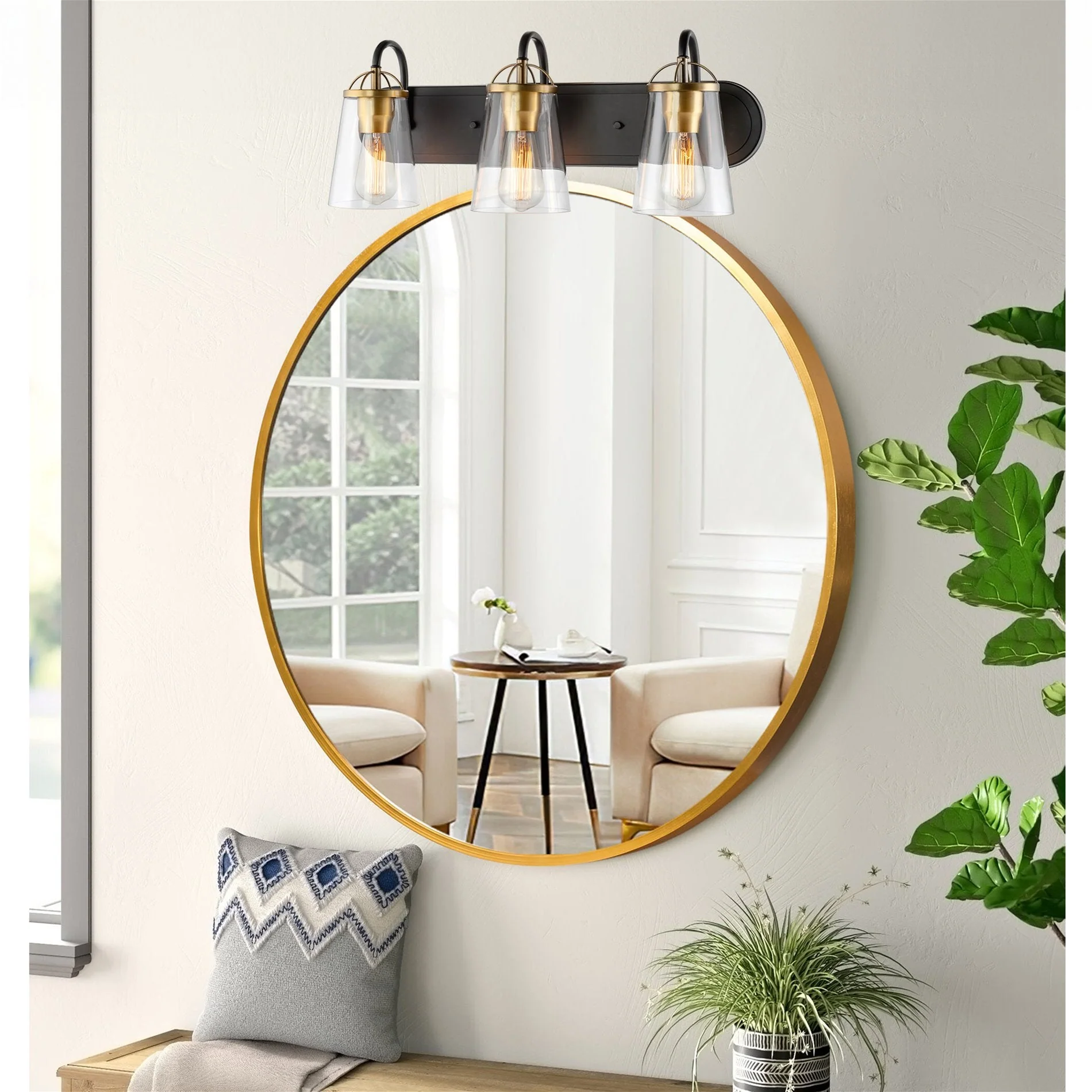 Voltaire 24 Modern Farmhouse 3-Light Vanity / Bathroom Light