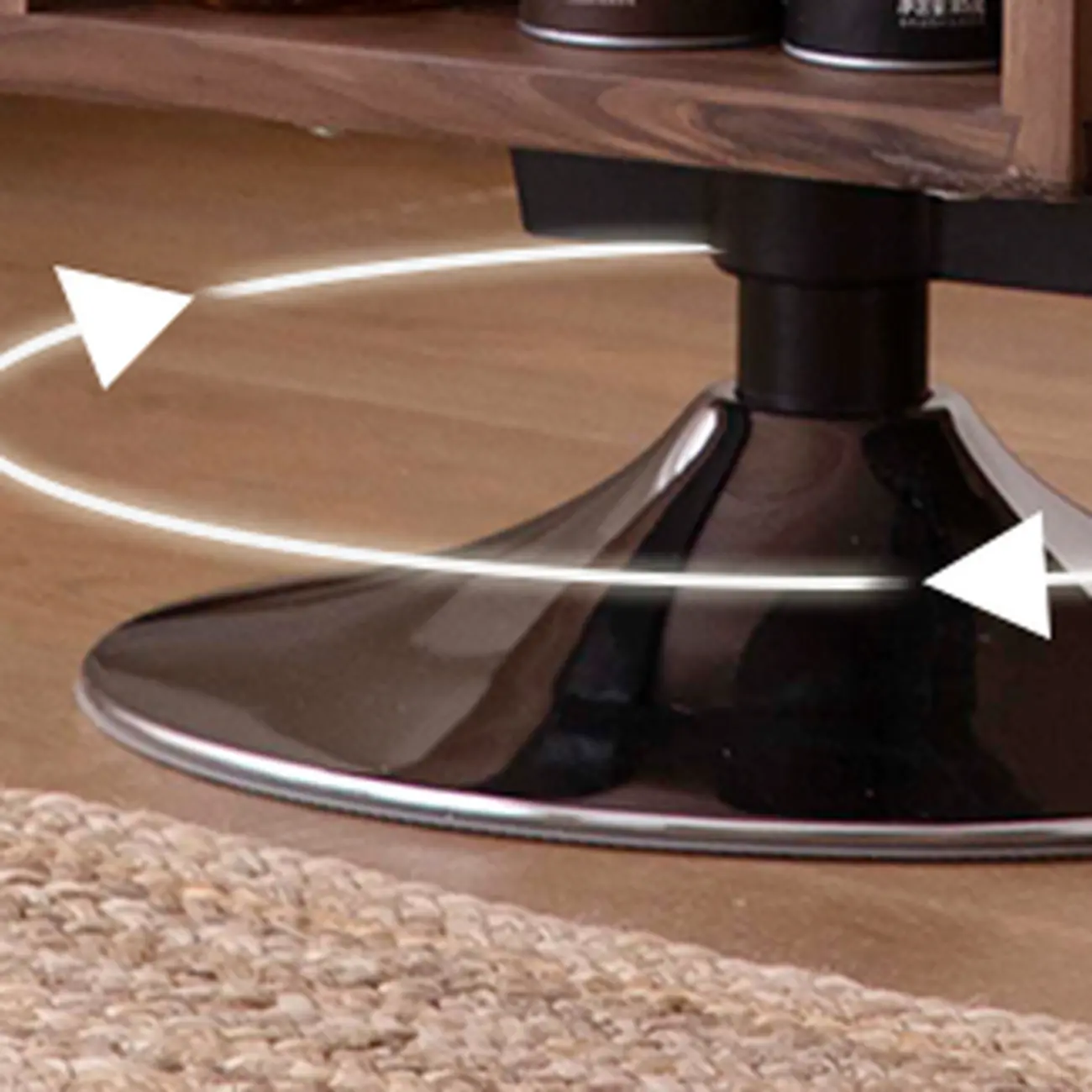 Timeless Rectangular Wooden 360¡ã Rotating Side Table