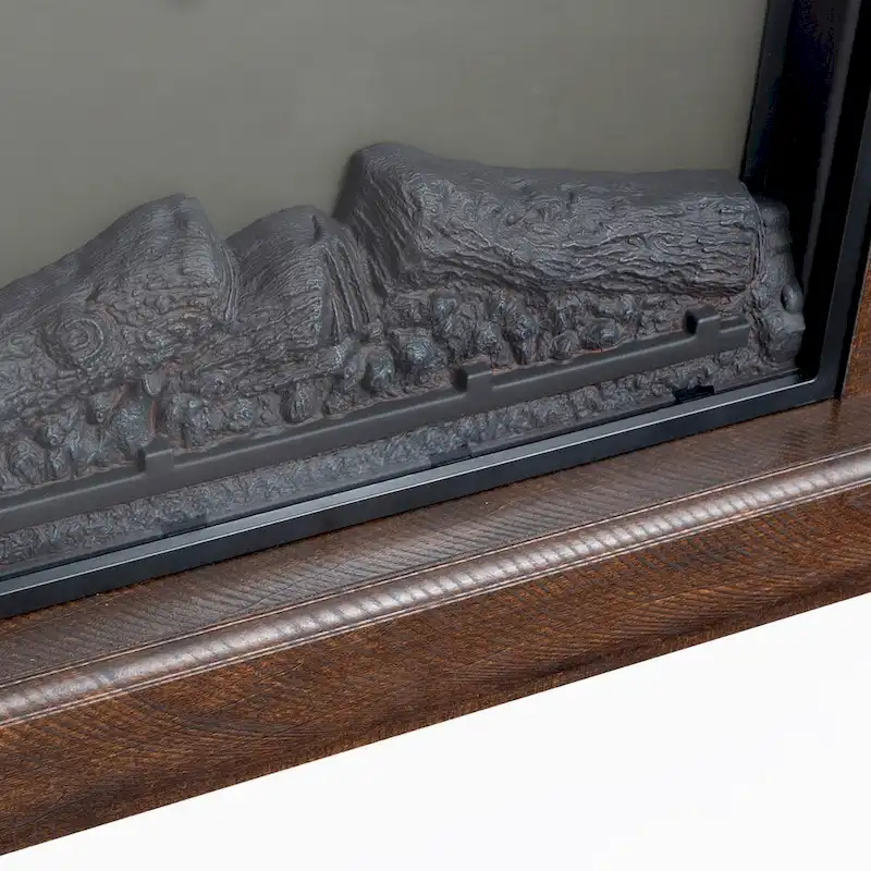 TV stand with electronic fireplace and remote control