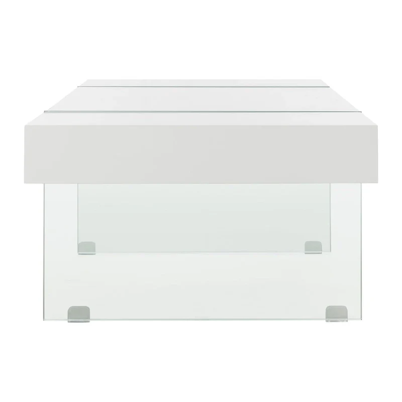 SAFAVIEH Pluma Glass Leg Rectangular Coffee Table - 43.3 W x 23.6 L x 15.7 H - 43Wx24Dx16H