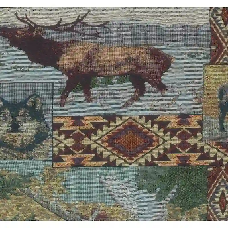 Bali Rattan Swivel Rocker with Tapestry Cushion