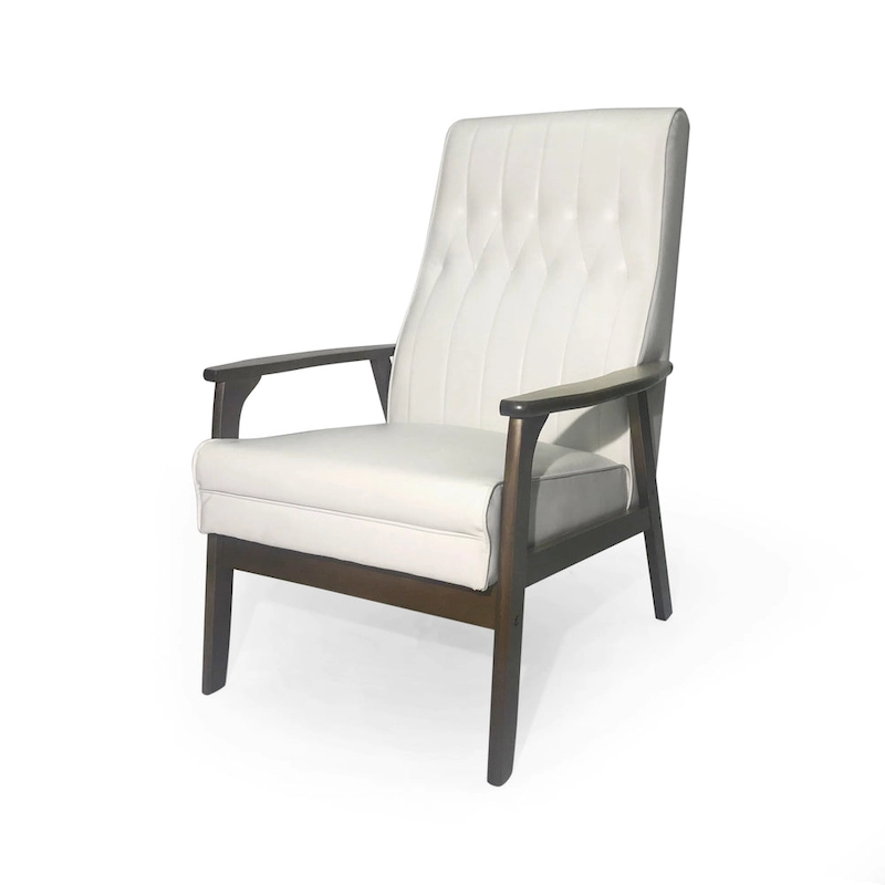 25.75  High Back Faux Leather Accent Chair
