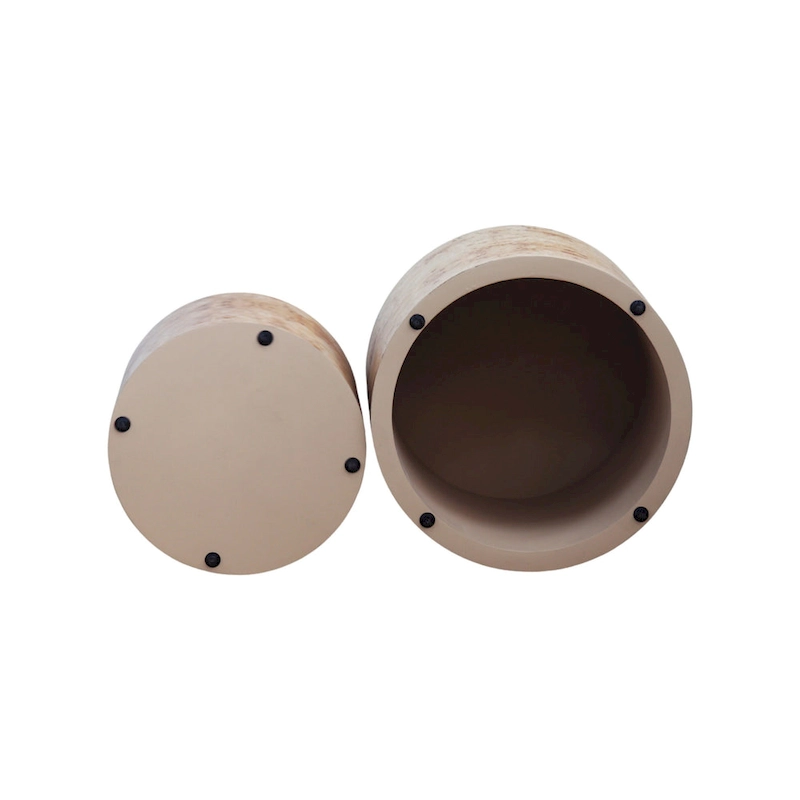 Set of 2 Modern Wooden Nesting Round Coffee Table