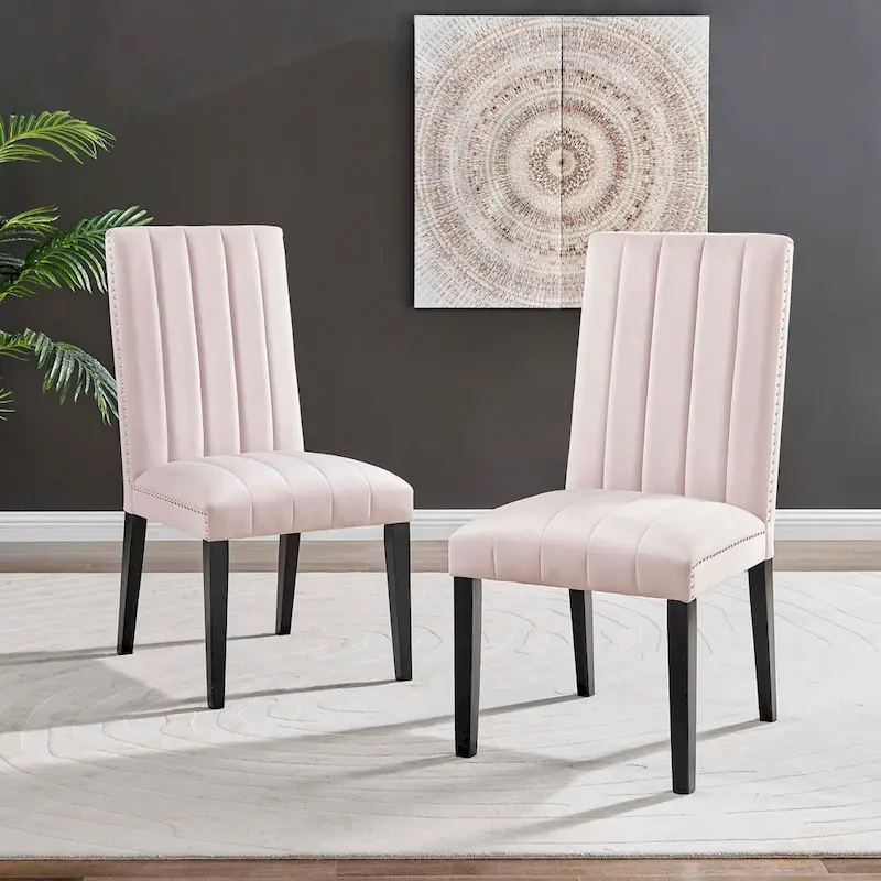 Velvet Dining Side Chairs - Set of 2
