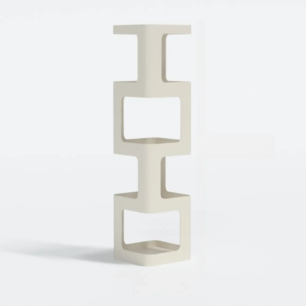 Chic Rotatable 4-Tier Vertical Metal Open Back Bookcase