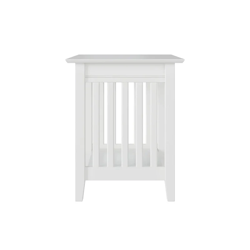 AFI Mission Printer Stand with Built-in Charger in White