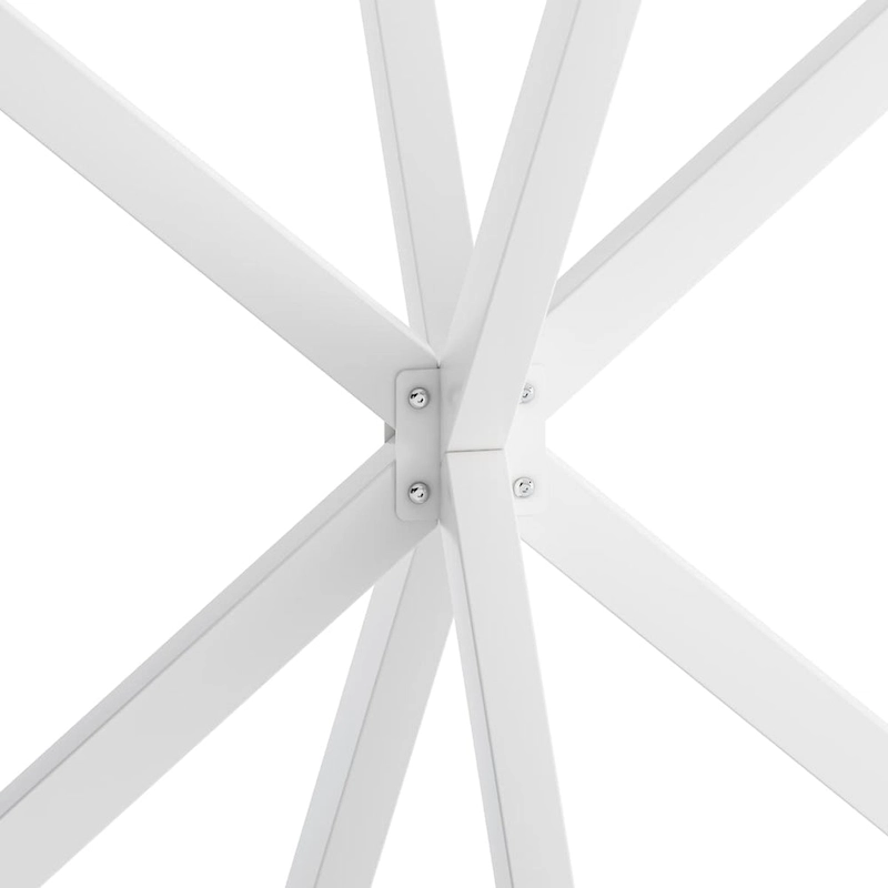 47.24 Modern Cross Leg Round Dining Table