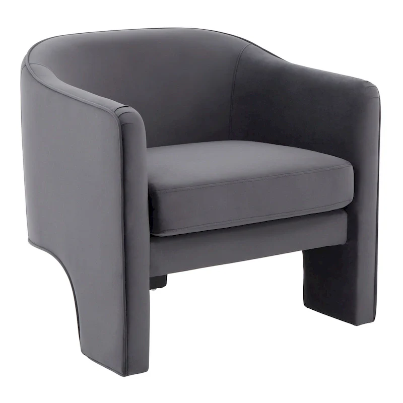 Evchen Velvet Accent Chair - 30 W x 28 L x 30 H