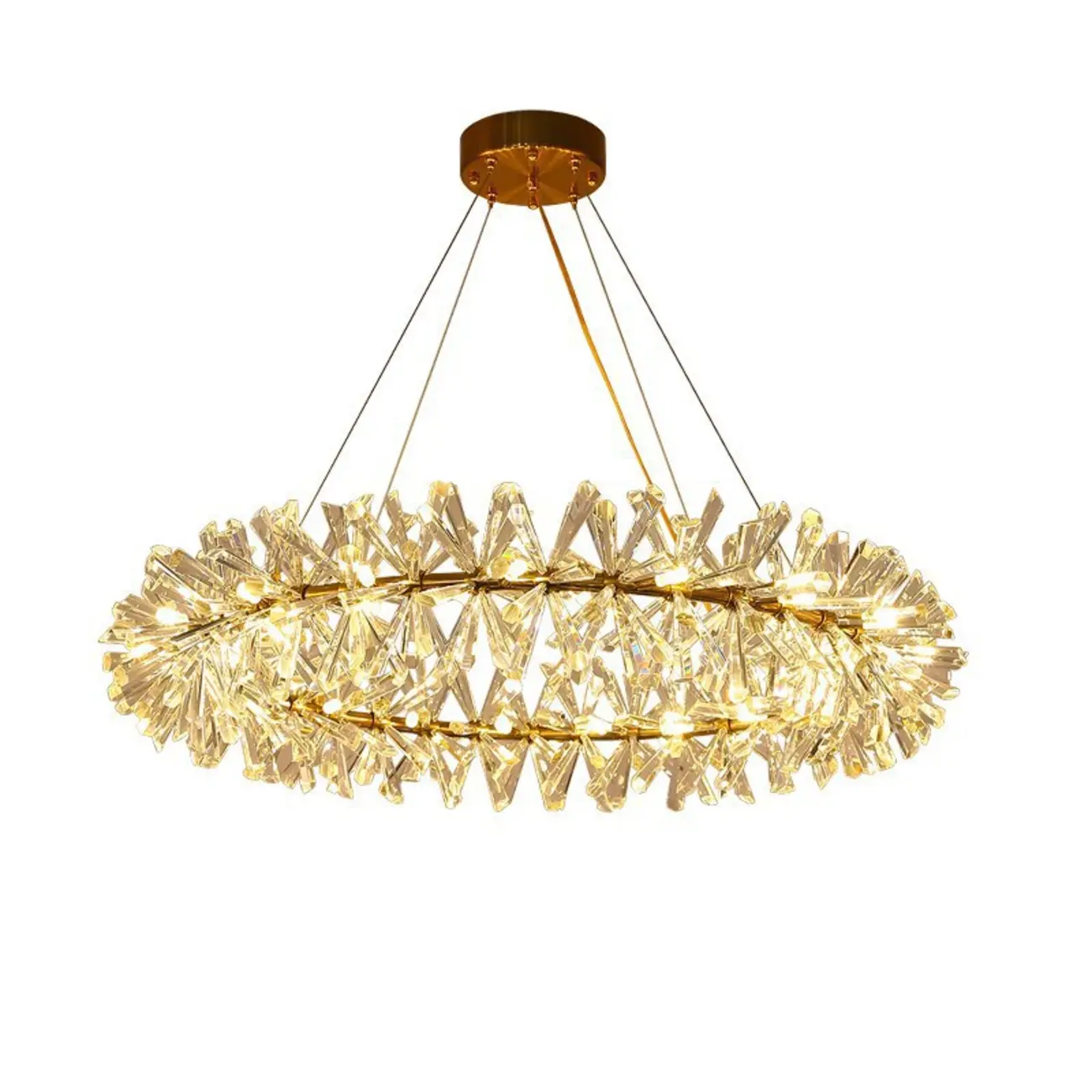 Modern Gold Crystal Garland Ambient Chandeliers