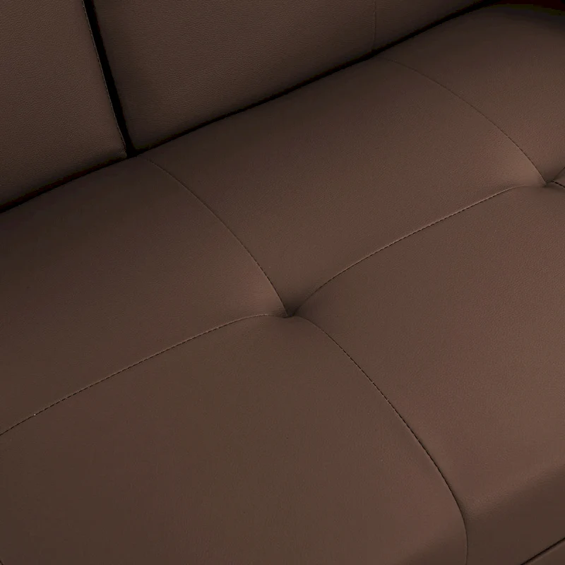 66.1 PVC Loveseat Sofa Bed with Wood Frame and Stainless Legs