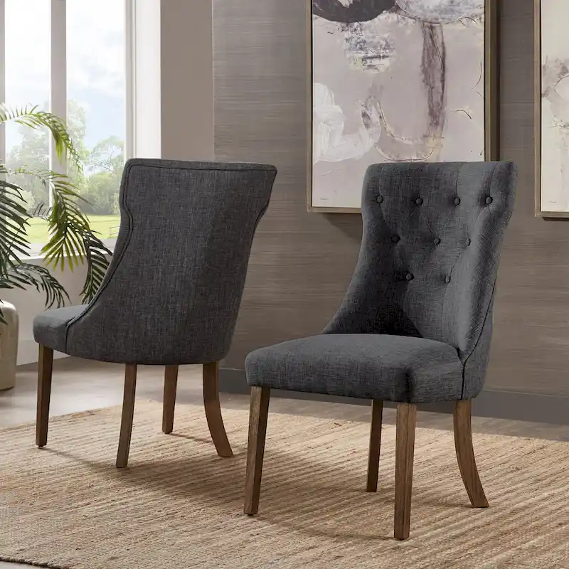 Voyager Button-tufted Dining Chairs (Set of 2) by iNSPIRE Q Artisan