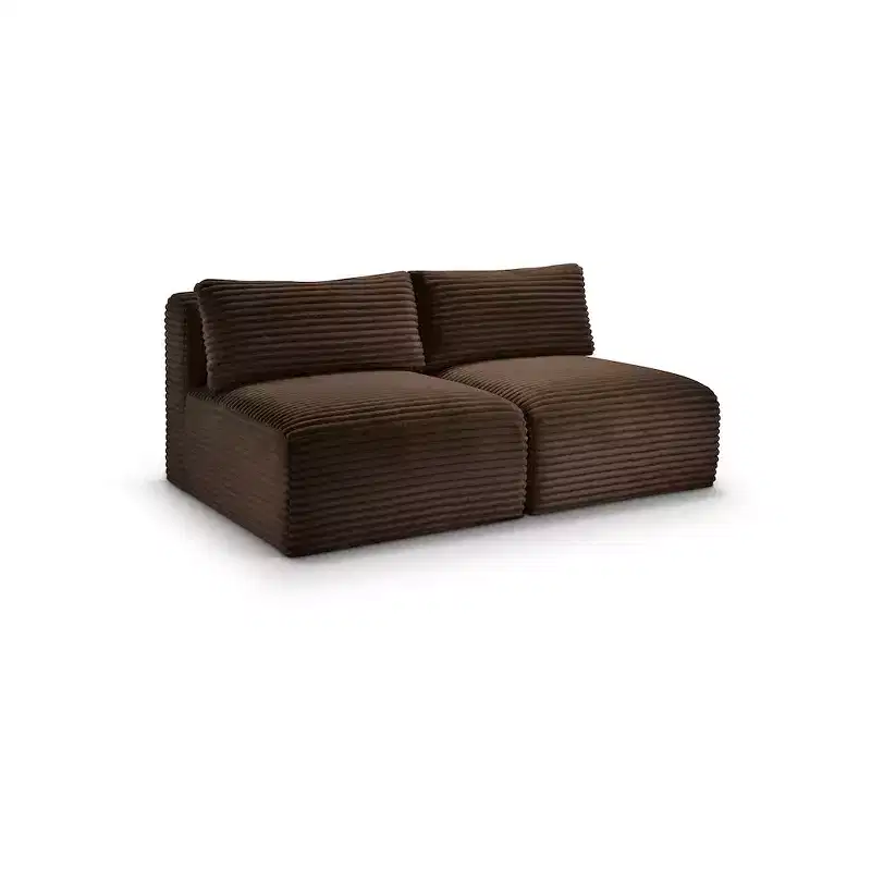 Meridian Furniture Shaggy Corduroy Performance Fabric Modular Sofa