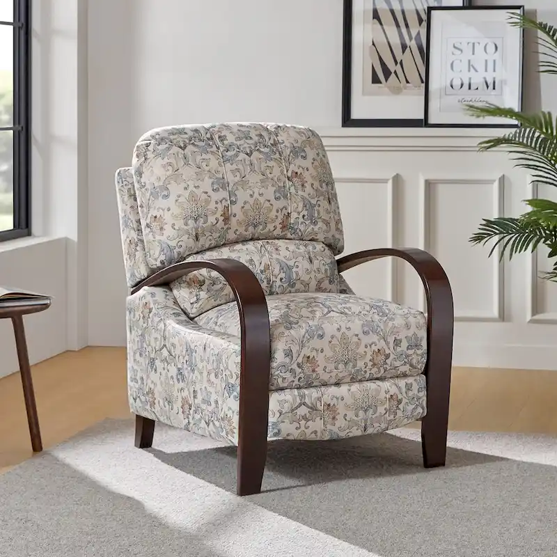 Rita Genuine Leather Manual Recliner by Hulala Home