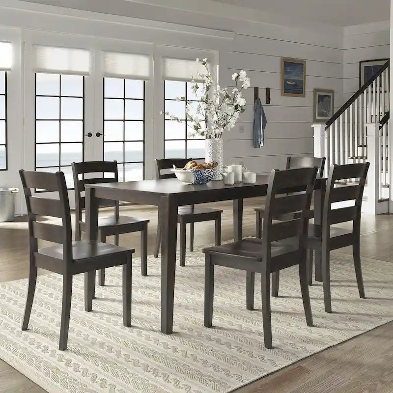 Wilmington II 60-Inch Rectangular Antique Black Dining Set by iNSPIRE Q Classic