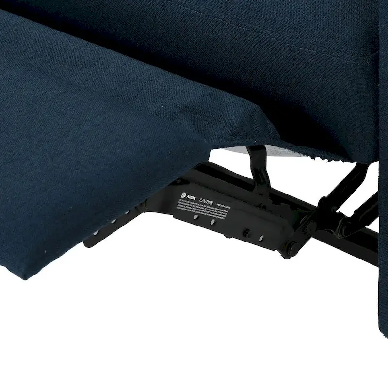 Modern Fabric Double Seat Recliner Chair with Plush Cushions by Christopher Knight Home