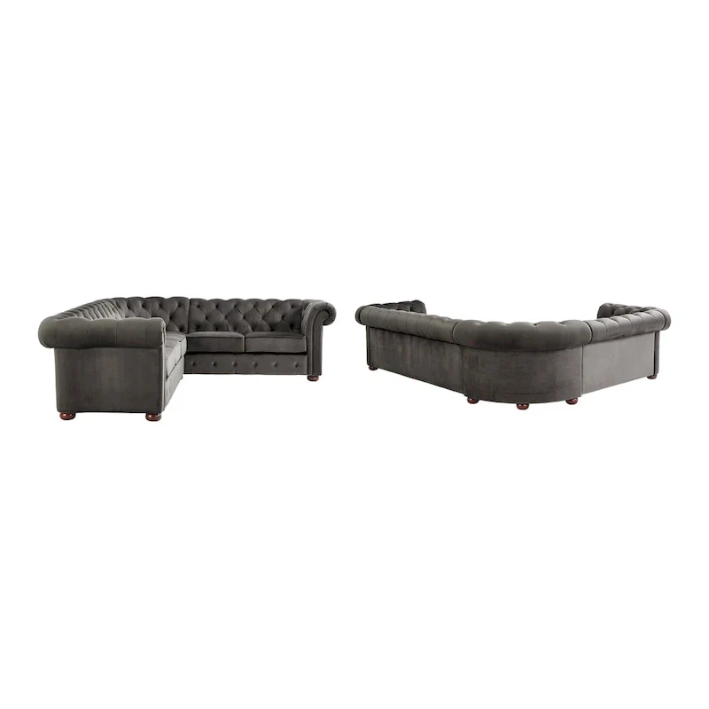 Gdansk 6-Seat L-Shaped Chesterfield Sectional Sofa