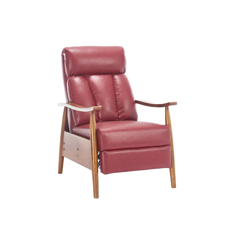 Wine Red 26.38 Adjustable Chaise Lounge Chair