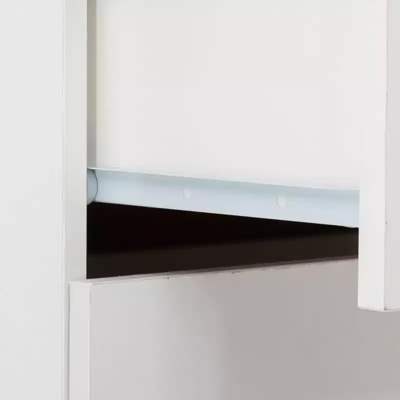 Karl Home 4-Drawer White Particle Board 25.98in. W Chest of Drawer