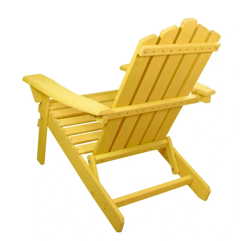 36 Yellow Classic Folding Wooden Adirondack Chair