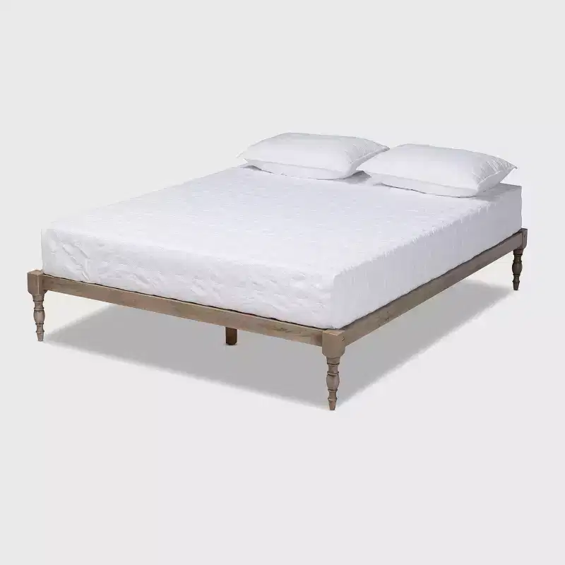 Iseline Wood Platform Bed Frame - Baxton Studio