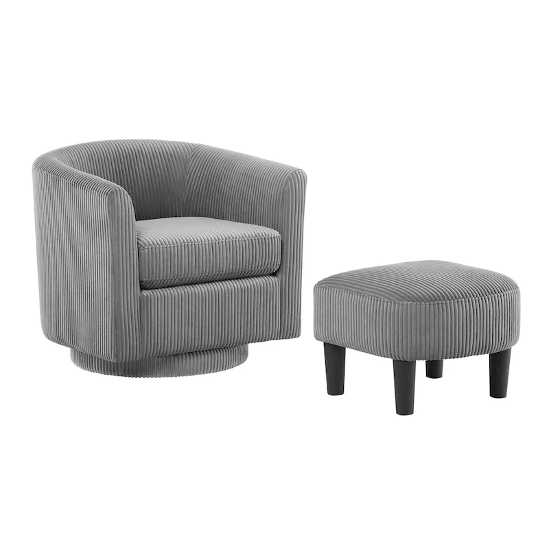 26.38 Swivel Arm Chair with Ottoman