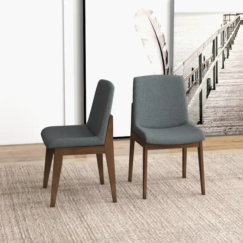 Odessa Mid Century Polyester Blend Dining Chair (Set of 2)