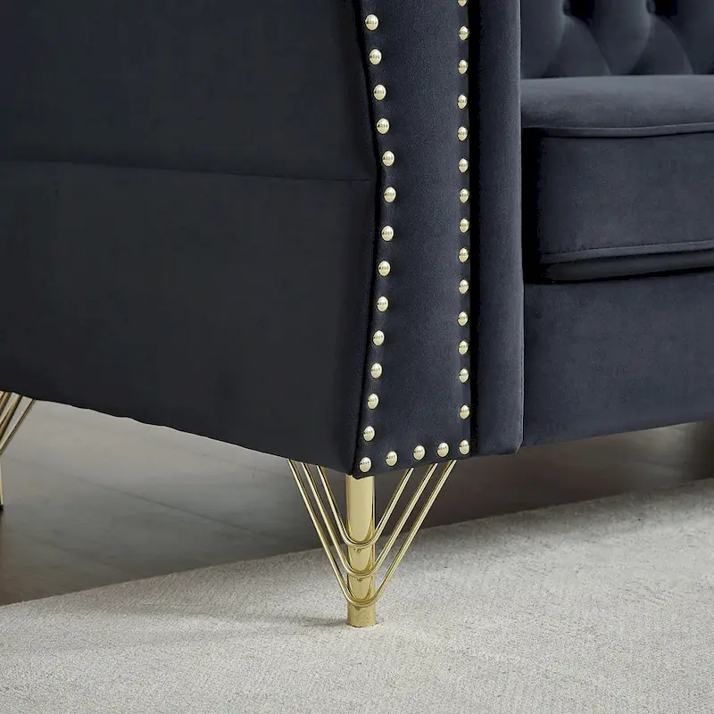 60.2 Chesterfield Velvet Sofa