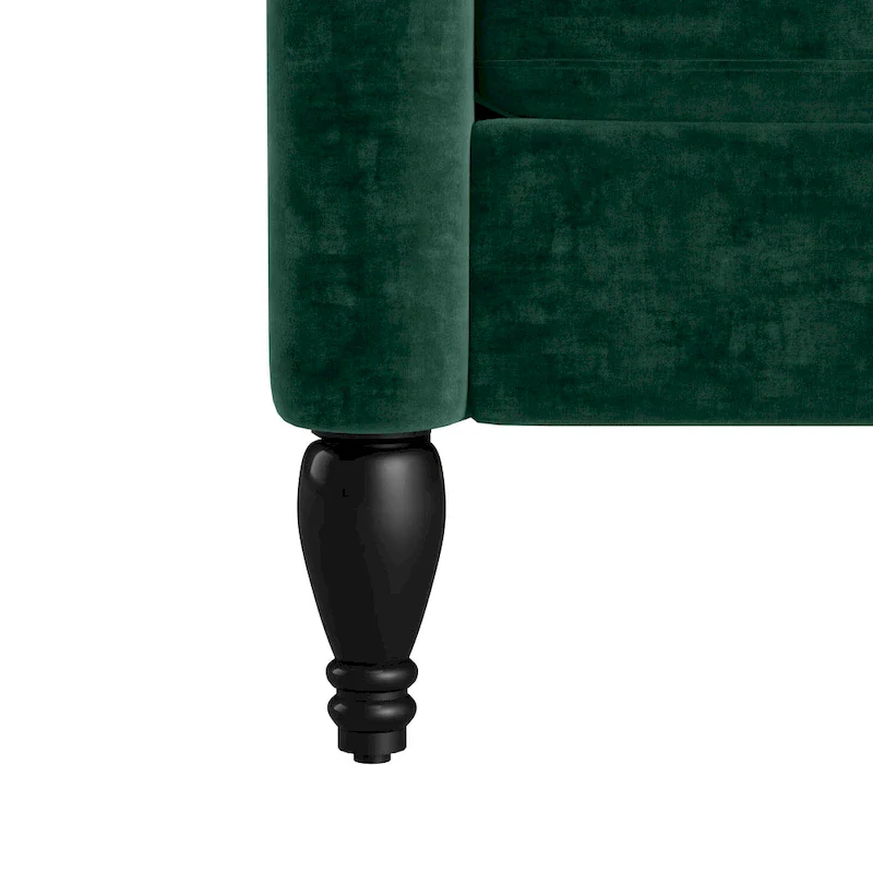 Velvet Wingback Push Back Recliner Chair
