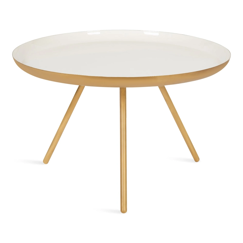 Kate and Laurel Laranya Round Metal Coffee Table - 25 Diameter