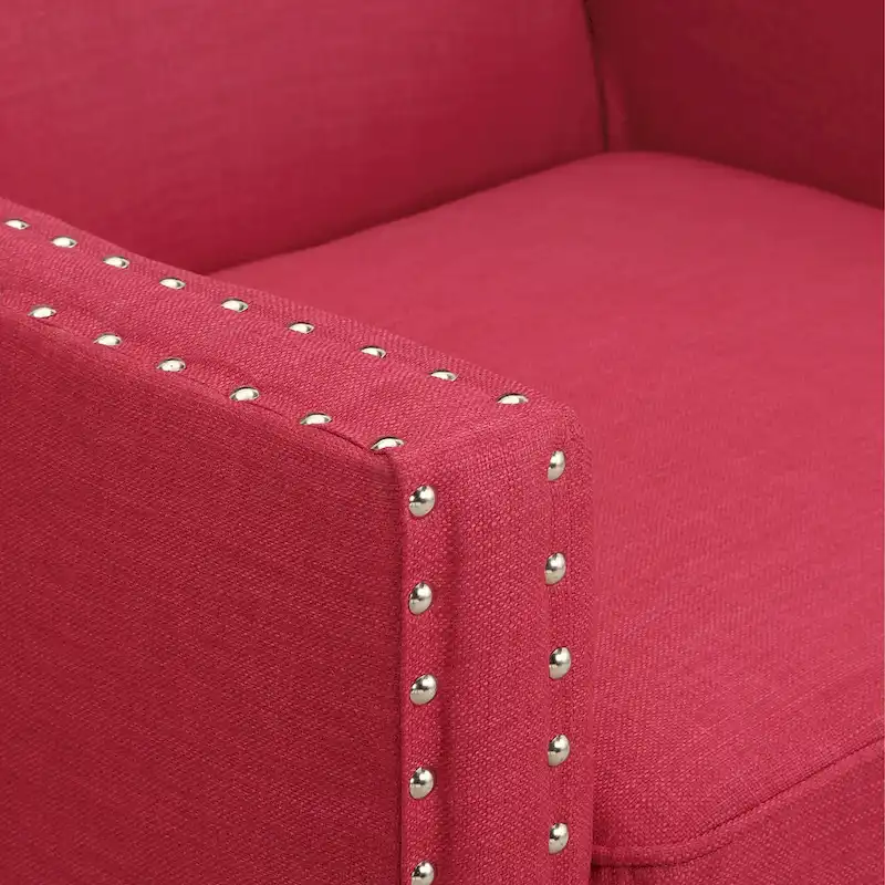 Erica Accent Armchair with Chrome Nailhead Trim