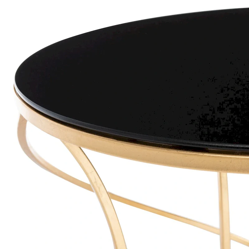 Gold/ White Top Accent Table - 20 x 20 x 21.2 - 20Wx20Dx21H