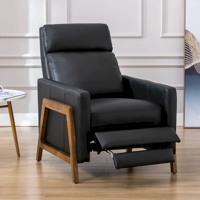 Top Grain Leather Push Back Recliner