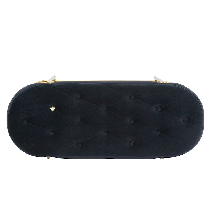 SEYNAR 40 Velvet Upholstered Living Room Bench with Double shoe rack