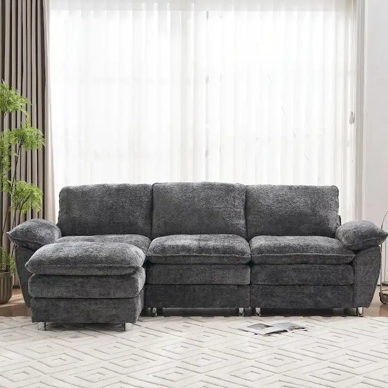 Modern Deep 3-Seat Sofa Couch
