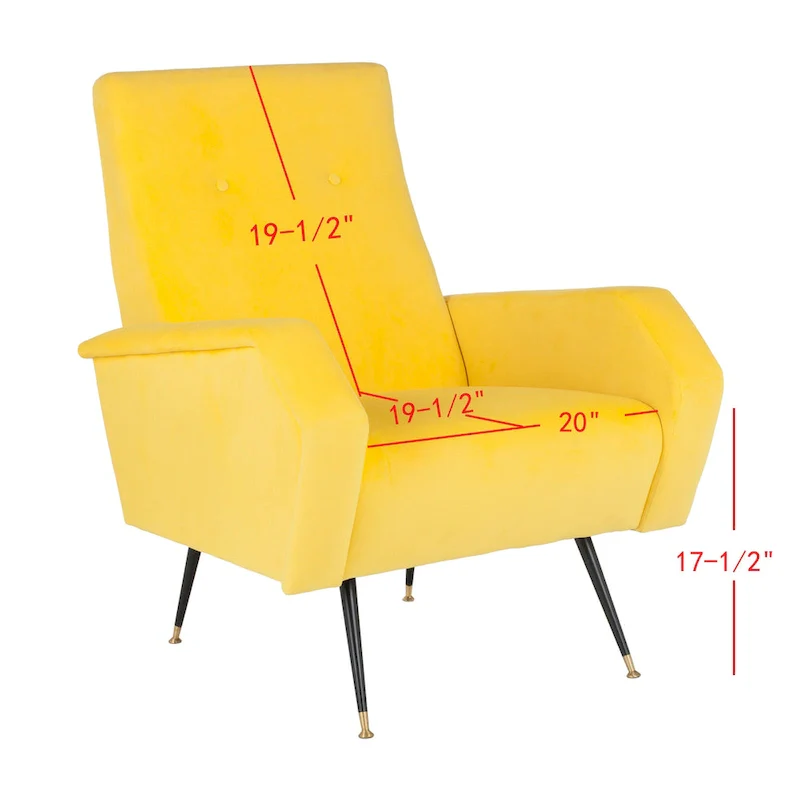 SAFAVIEH Senja Mid-Century Modern Retro Club Chair - 27.5  x 34.8  x 37  - 28Wx35Dx37H