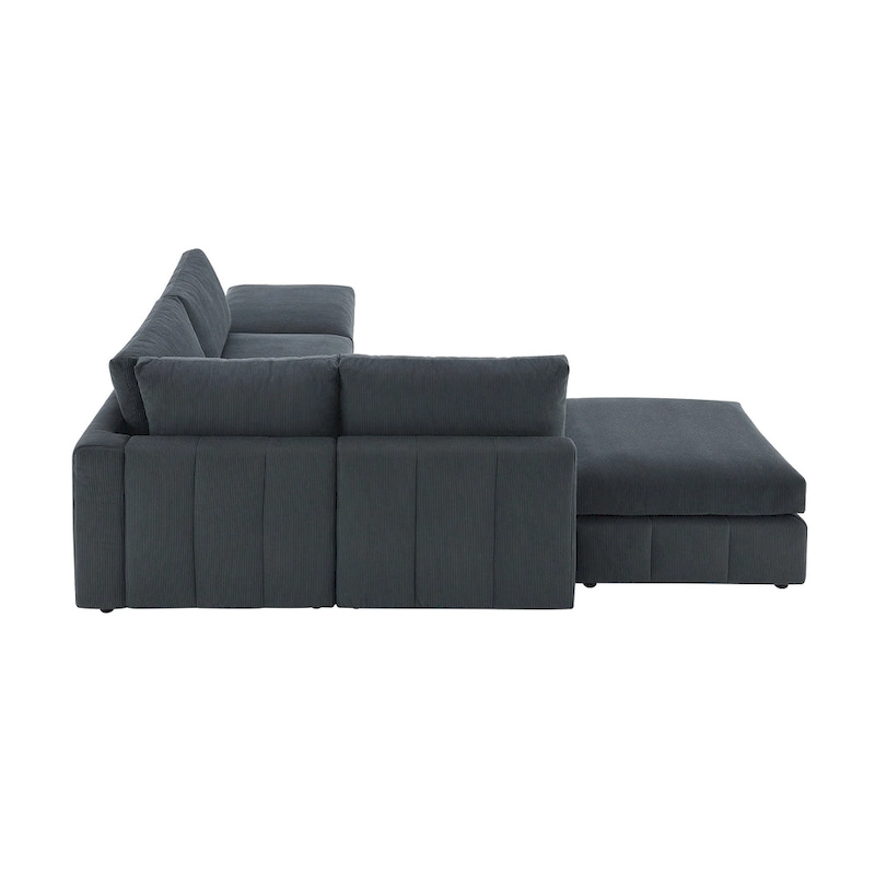 93Modern Sectional Sofa with Vertical Stripes