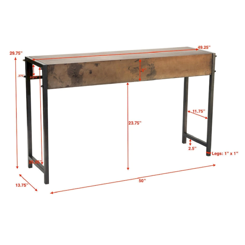 Carbon Loft Rehr Bronze Metal Console Table