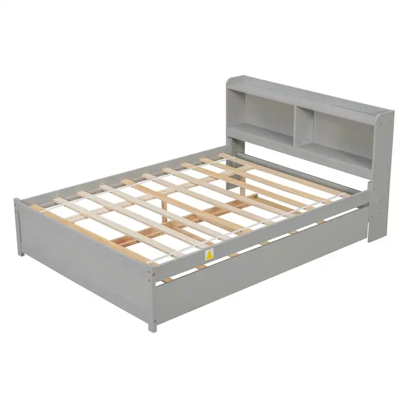 Full Bed with Trundle,Bookcase