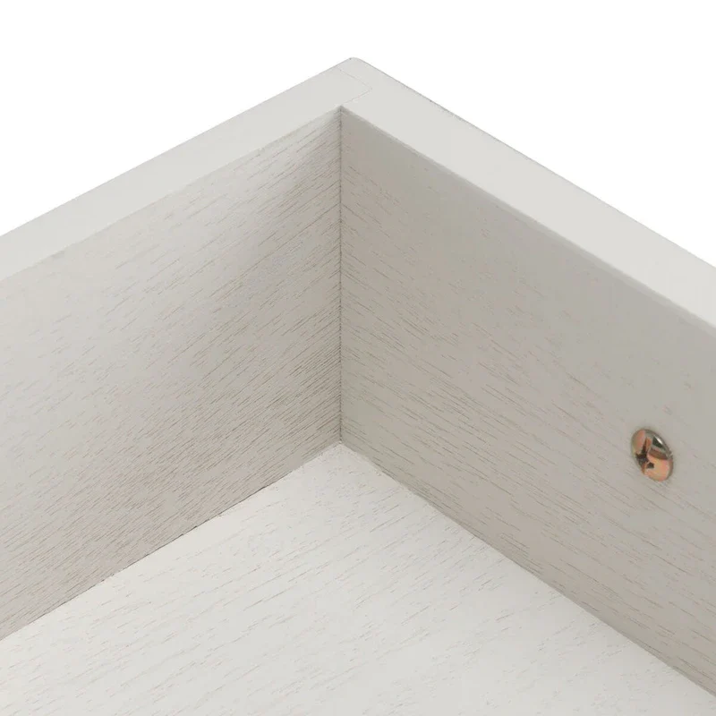 SAFAVIEH Philomene Distressed White 3-Drawer Console Table - 23.5 W x 13 L x 29.5 H - 24Wx13Dx30H