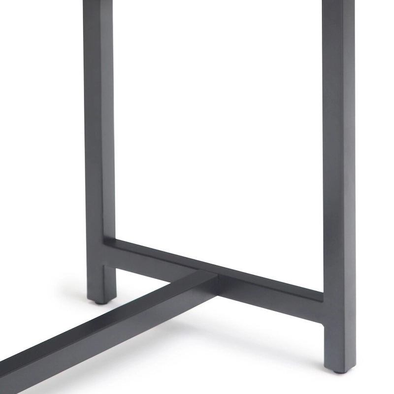 WYNDENHALL Devlin SOLID HARDWOOD and Metal 54 inch Wide Industrial Wide Console Table in Walnut Brown - 54 W x 16  D x 30  H