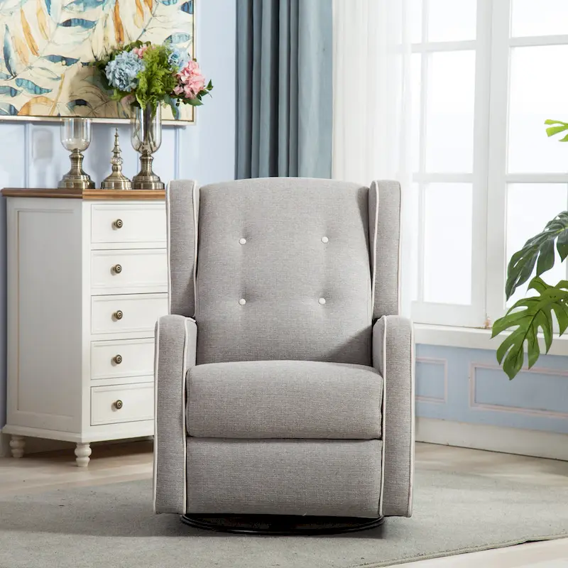 Ebello Racing Swivel Rocker Recliner Chair Single Seat