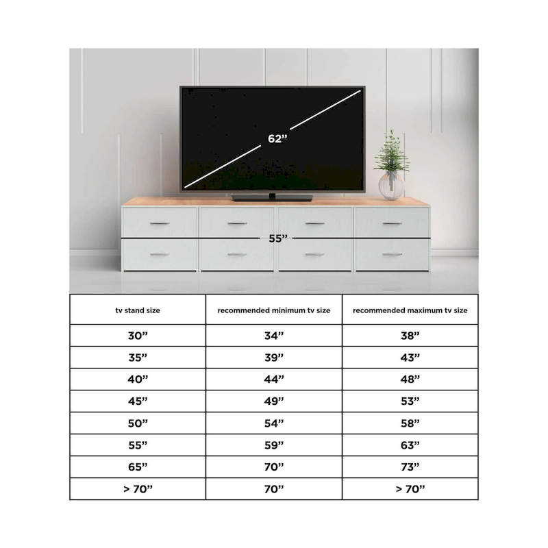 Trinell Casual Large TV Stand, Brown
