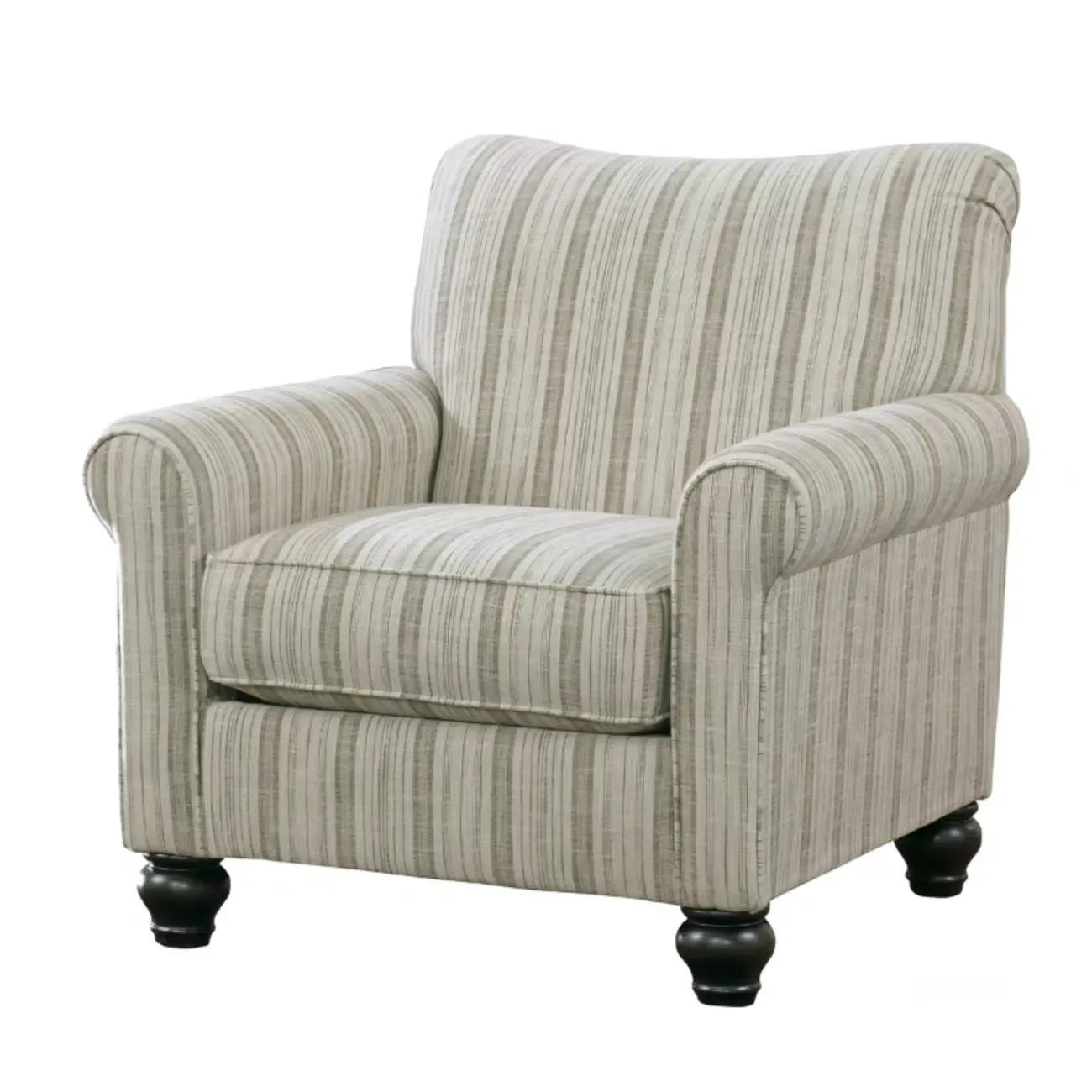 Traditional Wingback Linen Fabric Arm Chair Living Room