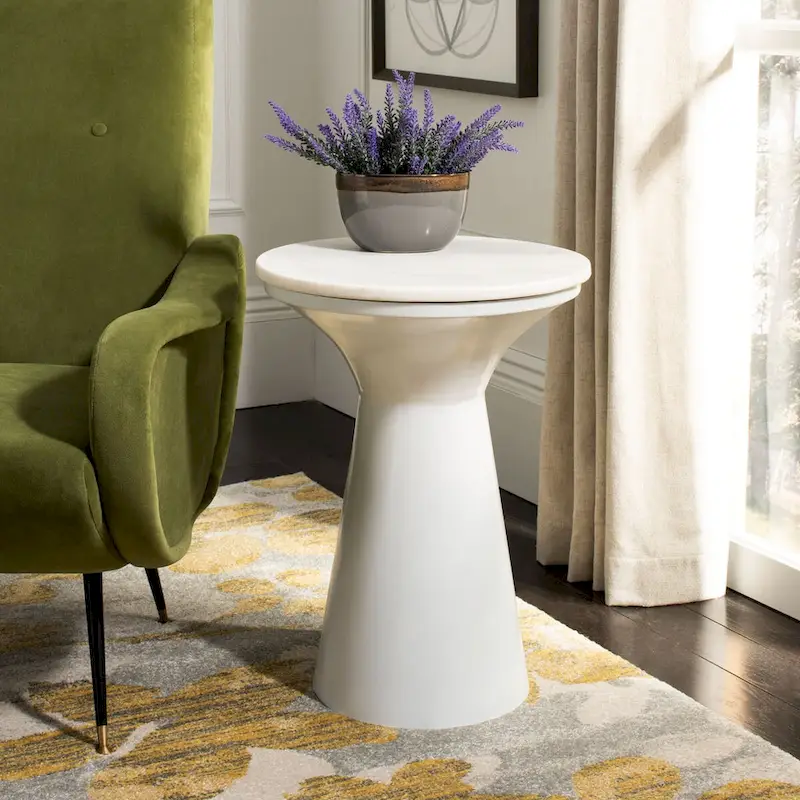 SAFAVIEH Nevada Pedestal End Table - 16 x 16 x 22 - 16Wx16Dx22H